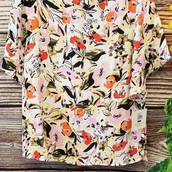 Ellen Tracy flowers of the fields top Size Medium - Picture 3 of 6